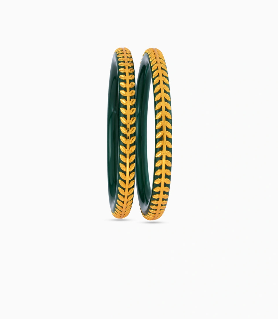 Gold Plated Traditional Pola Bangle Set