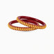 Gold Plated Maroon Traditional Pola Bangle Set