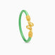 Gold Plated Stylish Green Pola Single Bangle