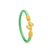 Gold Plated Stylish Green Pola Single Bangle
