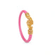 Gold Plated Pink Pola Single Bangle
