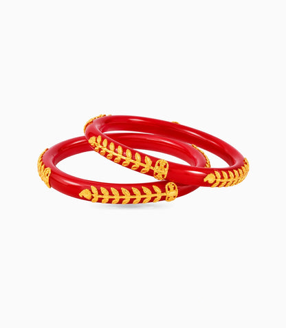 Gold Plated Classic Pola Bangle Set