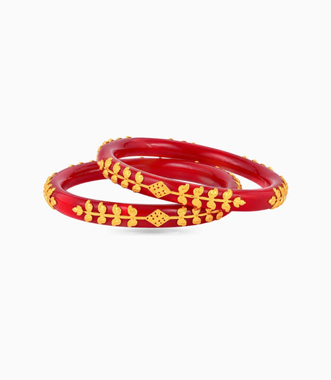 Gold Plated Heritage Pola Bangle Set