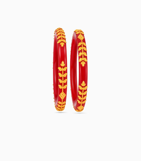 Gold Plated Heritage Pola Bangle Set
