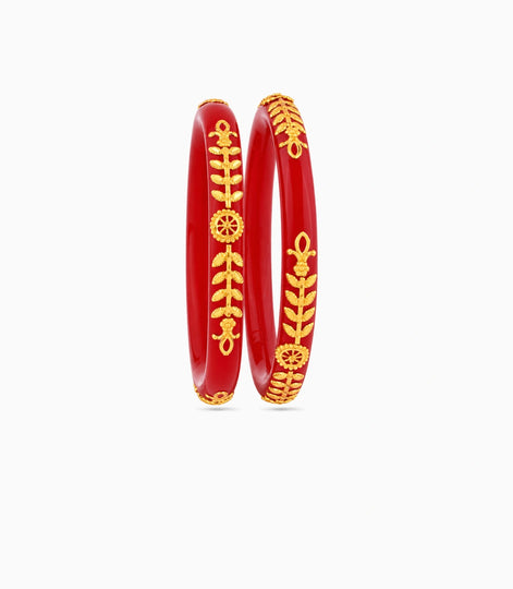 Gold Plated Bengali Pola Bangle Set