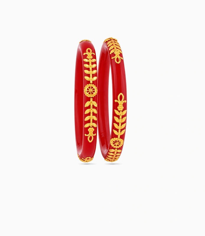 Gold Plated Bengali Pola Bangle Set