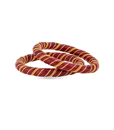Gold Plated Cultural Pola Bangle Set