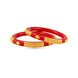 Gold Plated Red Timeless Pola Bangle Set
