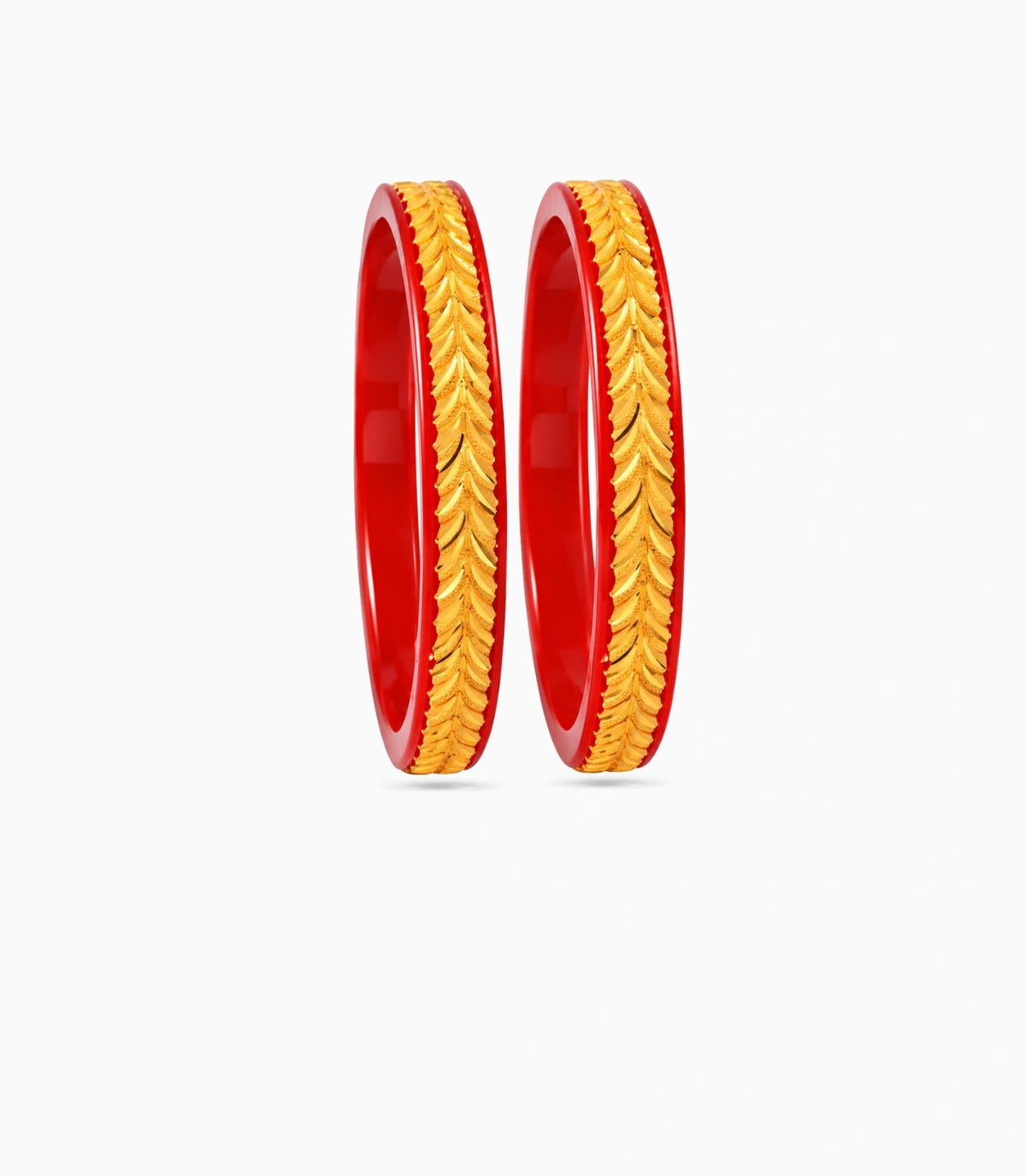 Gold Plated Auspicious Pola Bangle Set