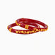 Gold Plated Maroon Royal Pola Bangle Set