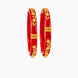 Gold Plated Red Royal Pola Bangle Set