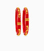 Gold Plated Red Royal Pola Bangle Set