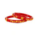 Gold Plated Red Royal Pola Bangle Set