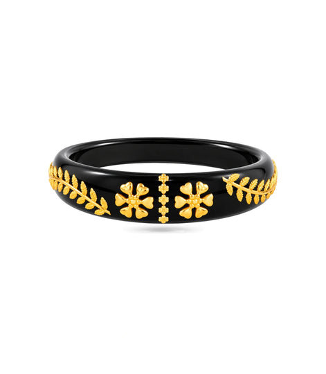 Gold Plated Designer Pola Single Bangle
