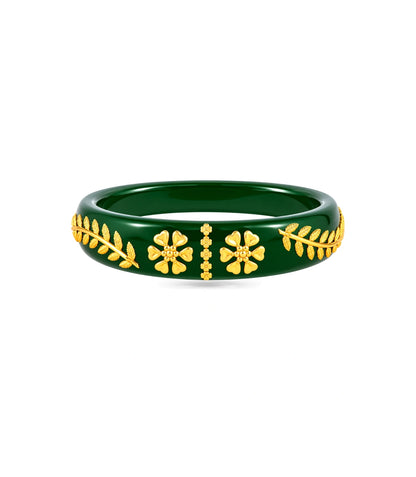 Gold Plated Green Exclusive Pola Single Bangle