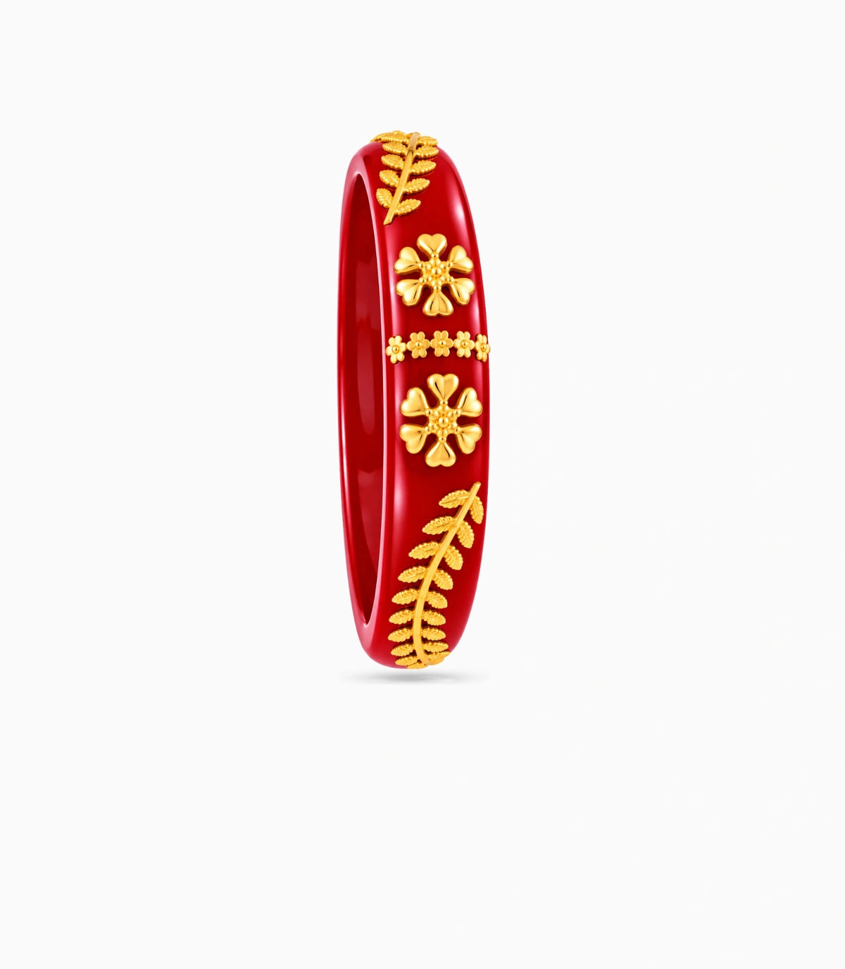 Gold Plated Red Exclusive Pola Single Bangle