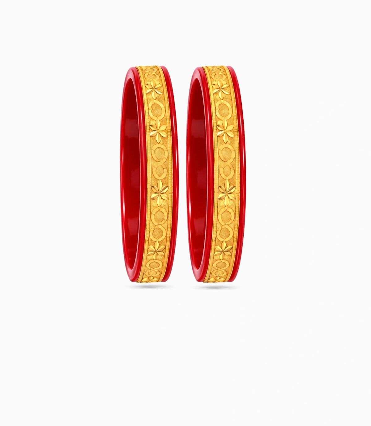 Gold Plated Graceful Pola Bangle Set
