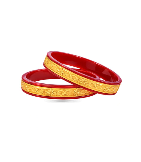 Gold Plated Graceful Pola Bangle Set