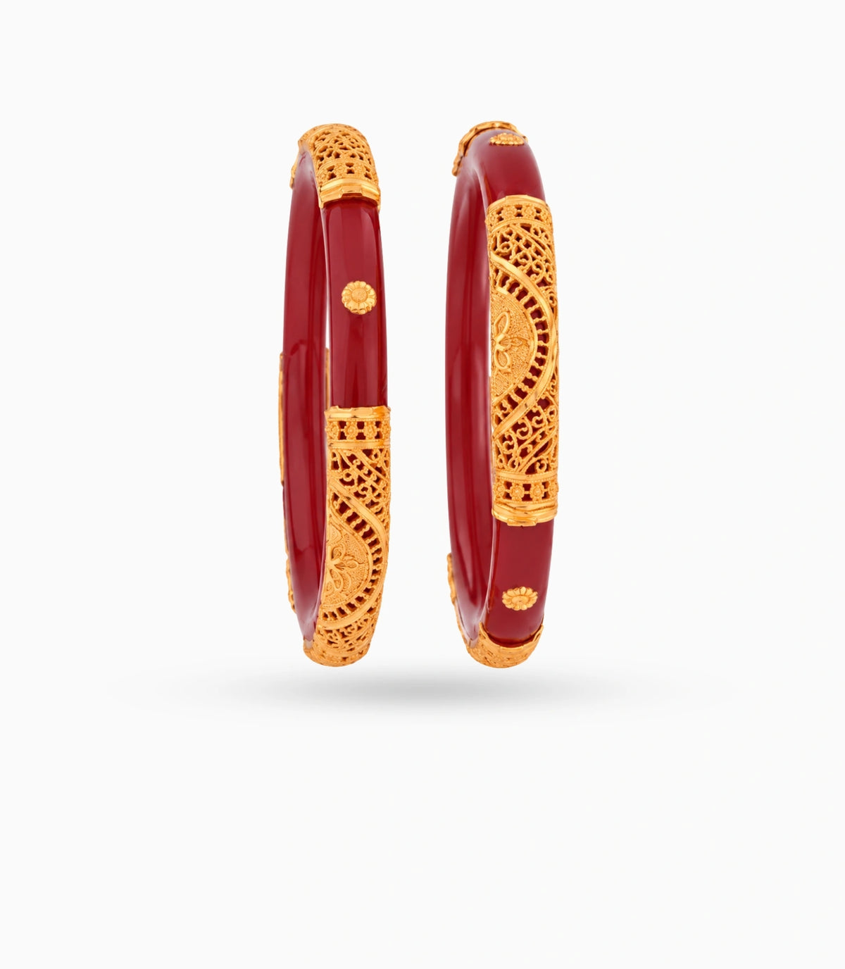 Gold Plated Stylish Traditional Pola Bangle Set