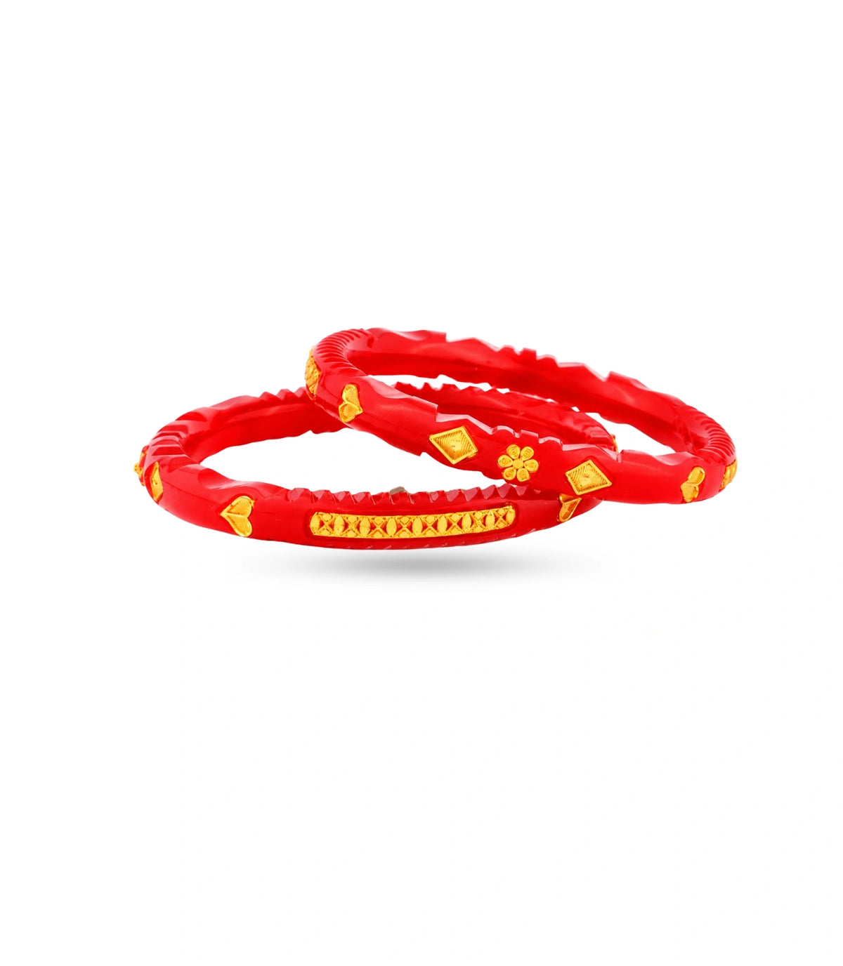 Gold Plated High Polish Pola Bangle Set