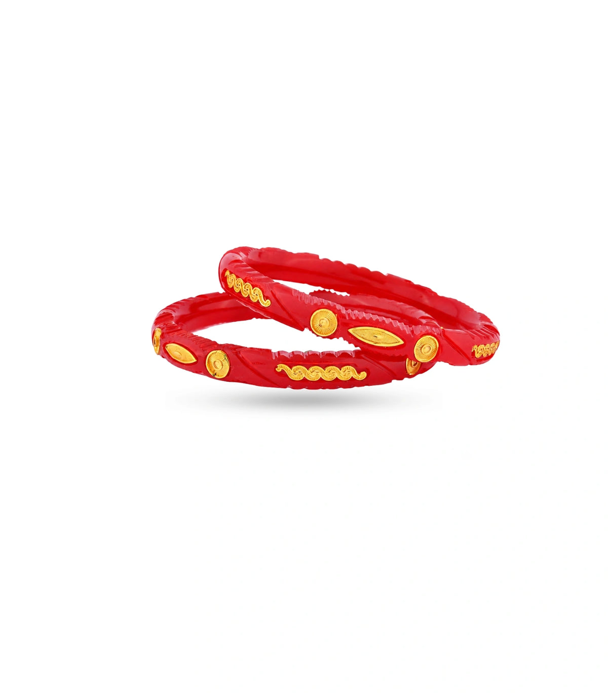 Gold Plated Polished Pola Bangle Set