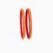 Gold Plated Red Shiny Pola Bangle Set