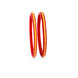 Gold Plated Red Shiny Pola Bangle Set