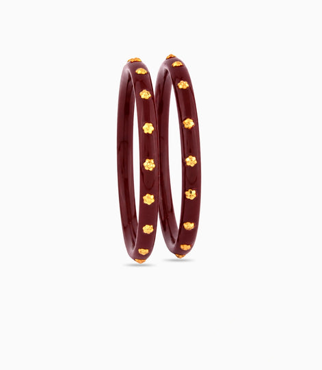 Gold Plated Royal Collection Pola Bangle Set