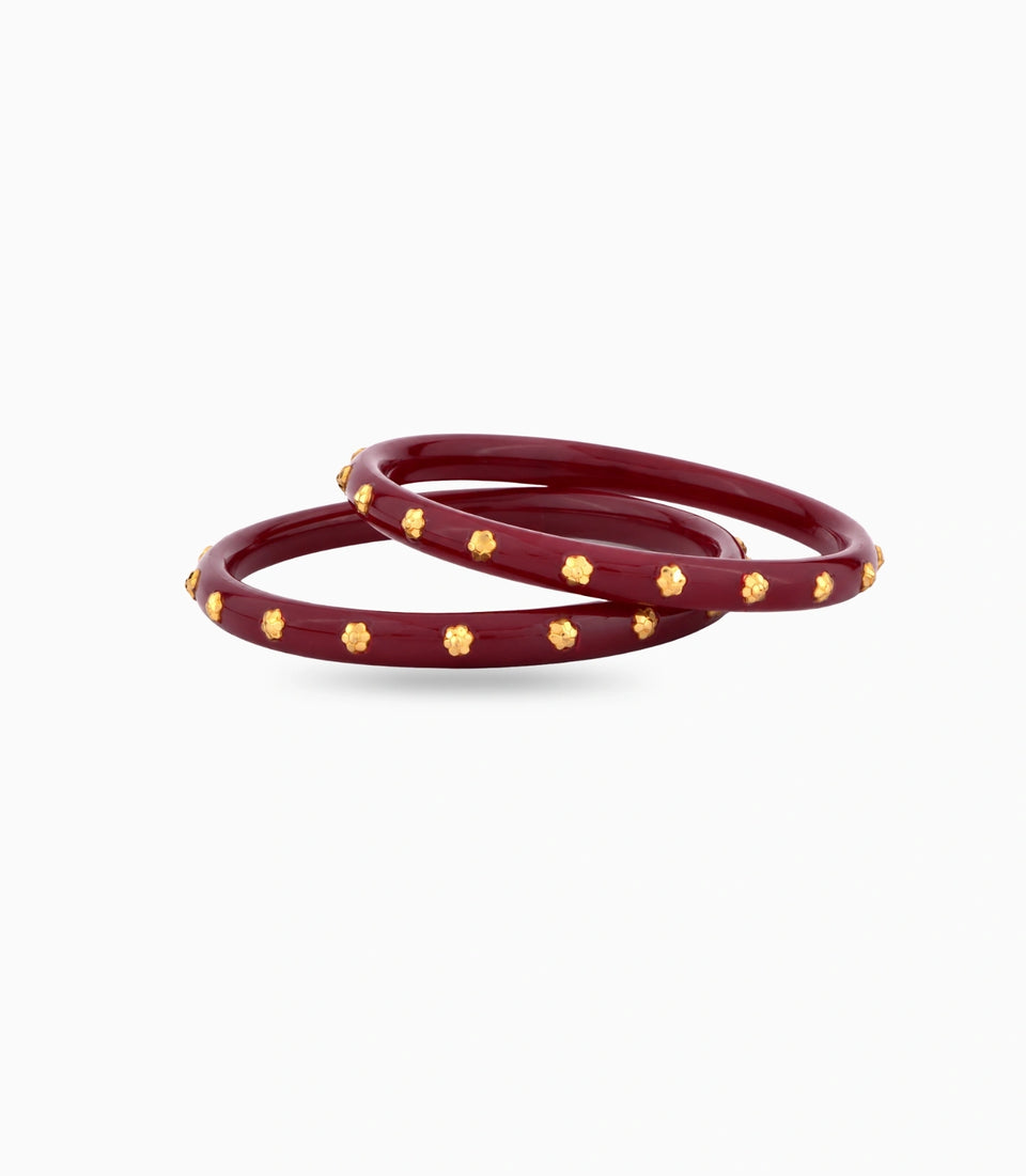 Gold Plated Royal Collection Pola Bangle Set