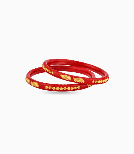 Gold Plated Festive Collection Pola Bangle Set