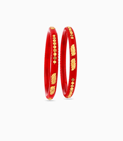 Gold Plated Festive Collection Pola Bangle Set
