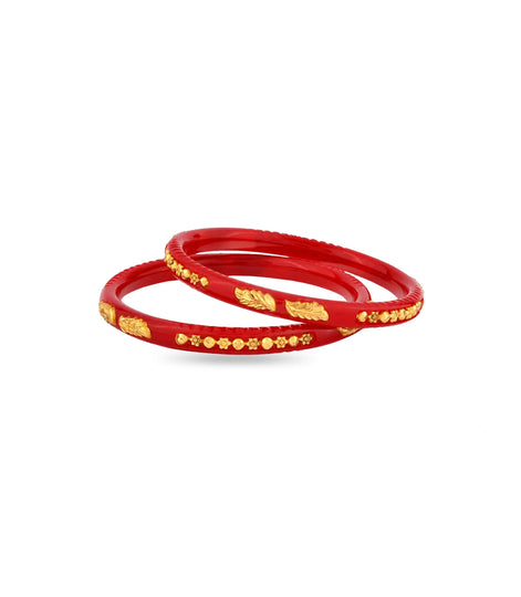 Gold Plated Festive Collection Pola Bangle Set