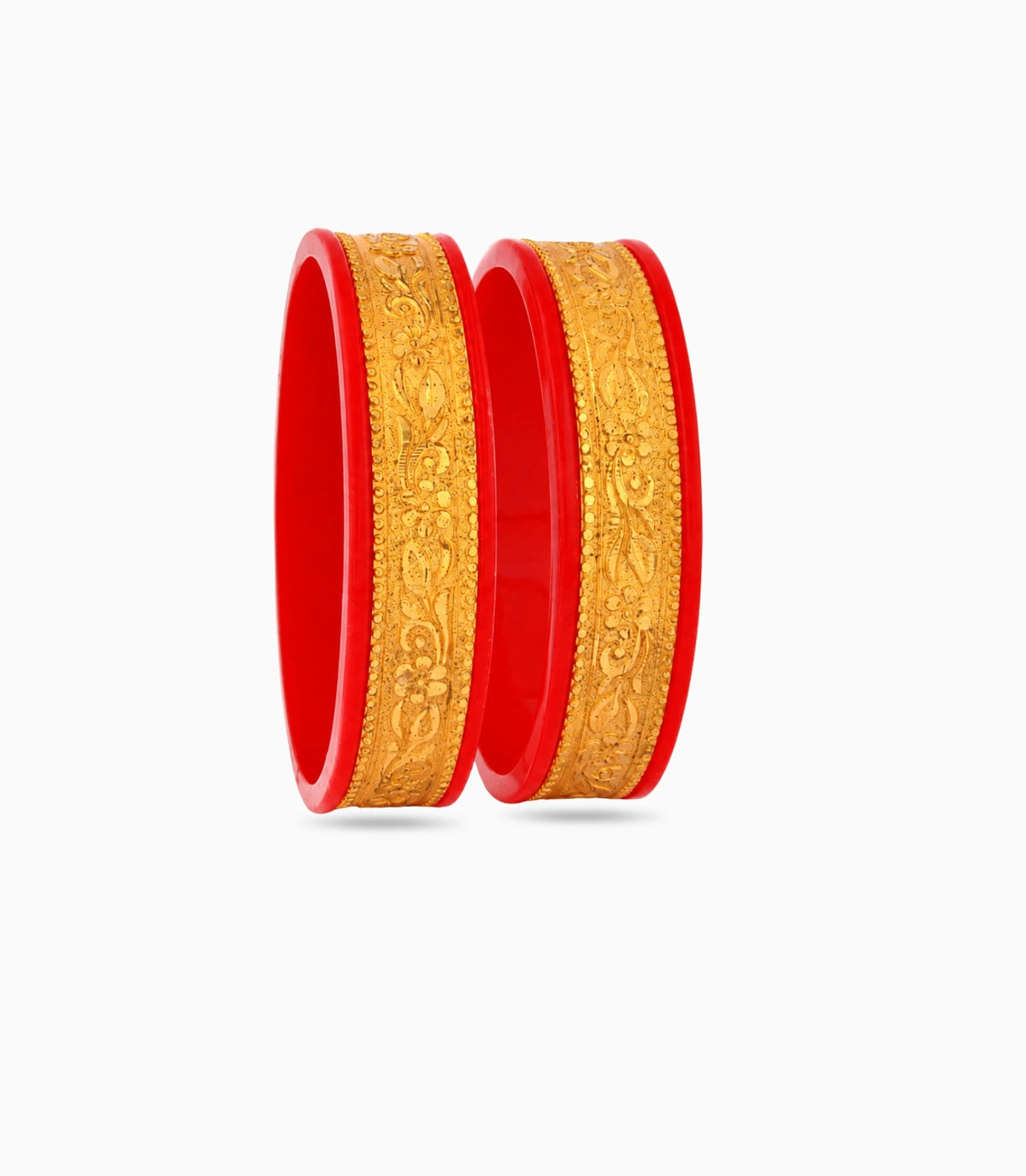 Gold Plated Wide Pola Bangle Set