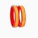 Gold Plated Wide Leaf Pola Bangle Set