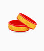 Gold Plated Wide Designed Pola Bangle Set