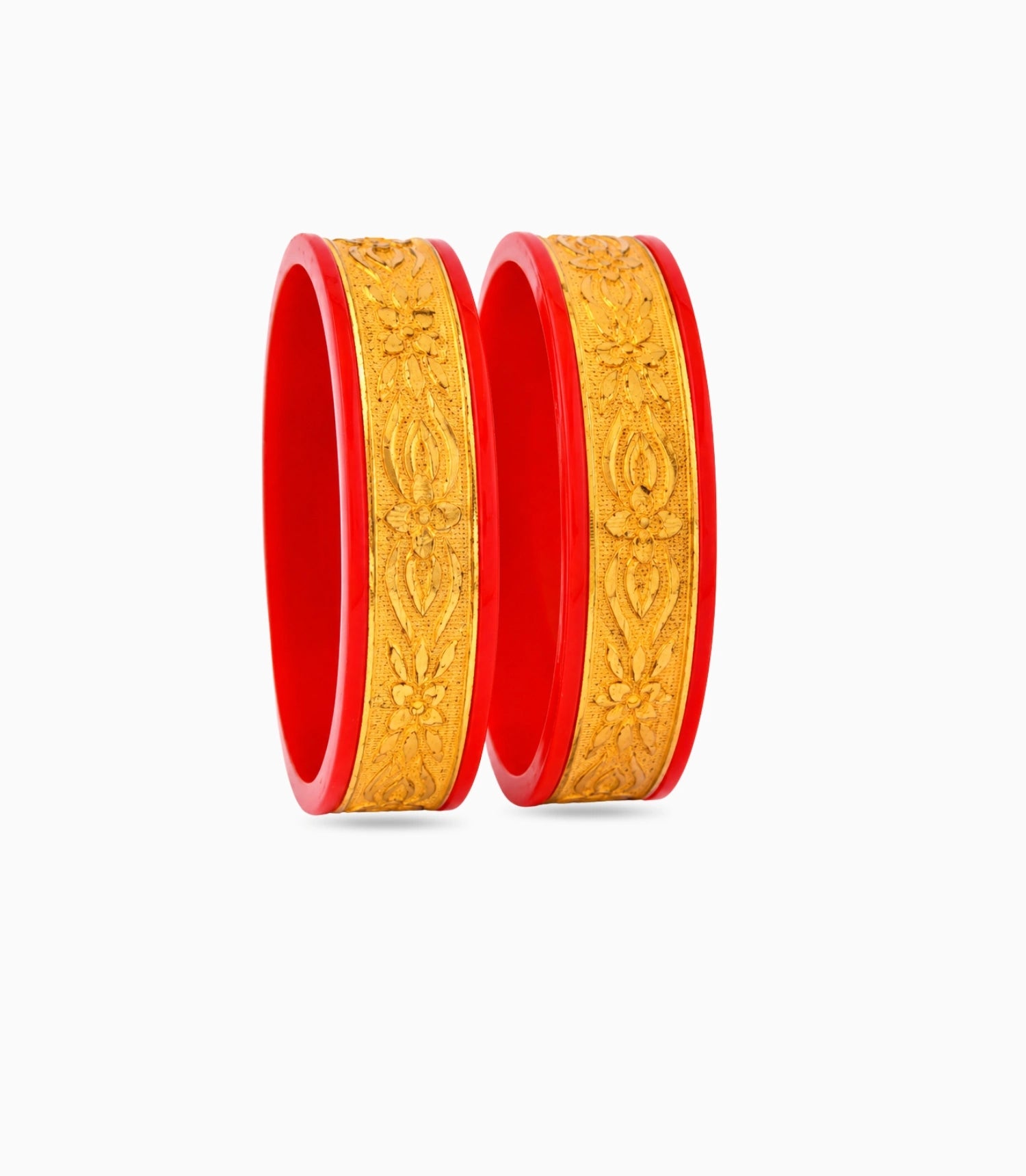 Gold Plated Wide Designed Pola Bangle Set