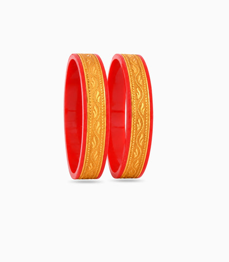 Gold Plated Wide Timeless Pola Bangle Set