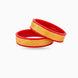 Gold Plated Wide Royal Pola Bangle Set