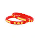 Gold Plated Heart Charm Pola Bangle Set