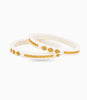 Gold Plated White Ethnic Elegance Pola Bangle Set