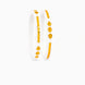 Gold Plated White Ethnic Elegance Pola Bangle Set