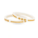 Gold Plated White Ethnic Elegance Pola Bangle Set