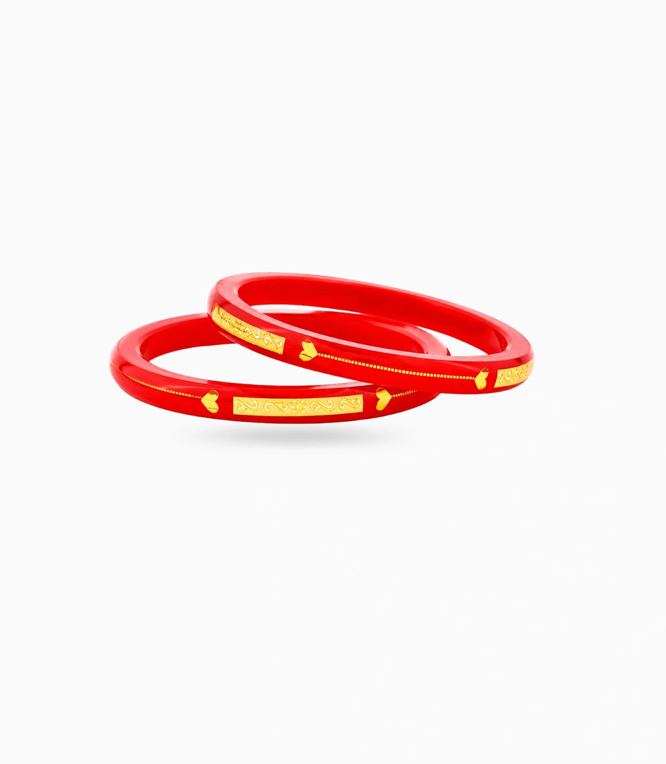 Gold Plated Modern Pola Bangle Set