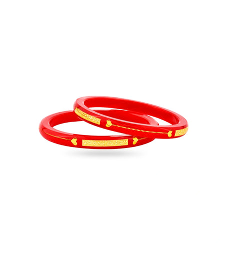 Gold Plated Modern Pola Bangle Set