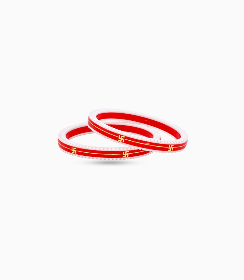 Gold Plated Stylish Pola Bangle Set