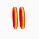 Gold Plated Matte Red Pola Bangle Set
