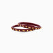 Gold Plated Maroon Leaf Pola Bangle Set
