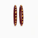 Gold Plated Maroon Leaf Pola Bangle Set