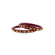 Gold Plated Maroon Leaf Pola Bangle Set