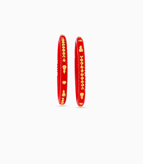 Gold Plated Statement Pola Bangle Set